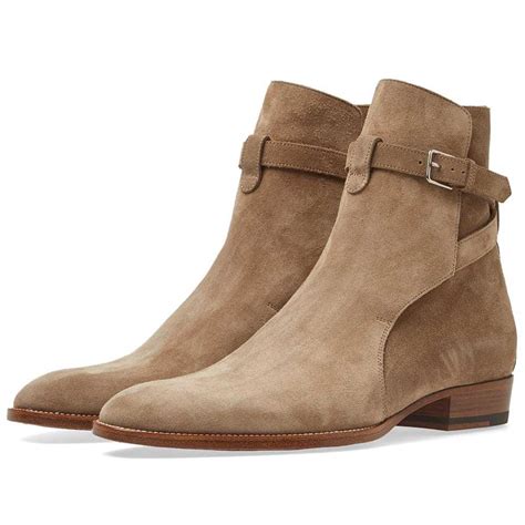 ysl jodhpur boots cigar suede|Saint Laurent Wyatt 30 Jodhpur Boots .